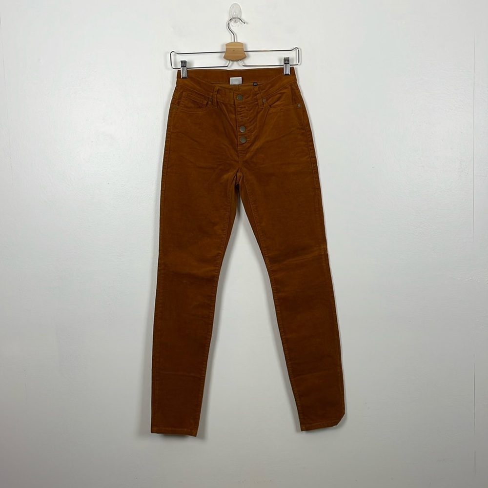 Cabi Corduroy Pants Womens 2 Rust 5 Pocket Straight Leg Fly Button Closure Pants